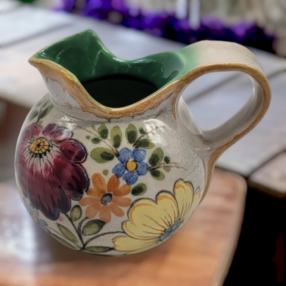 Gouda Pottery Other - Vintage Royal Gouda Botanical Vase/ Pitcher